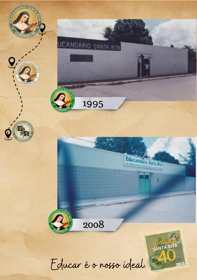 Fachada do Educandário Santa Rita em 1995