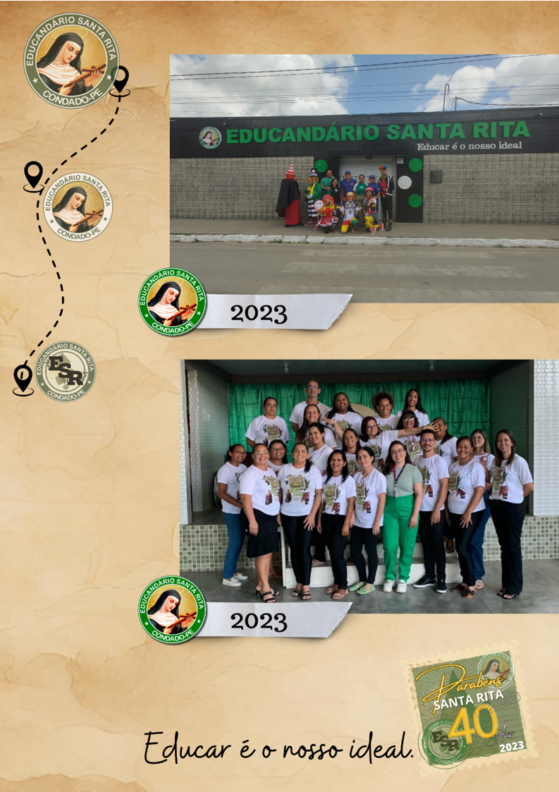Fachada do Educandário Santa Rita em um registro de 2023